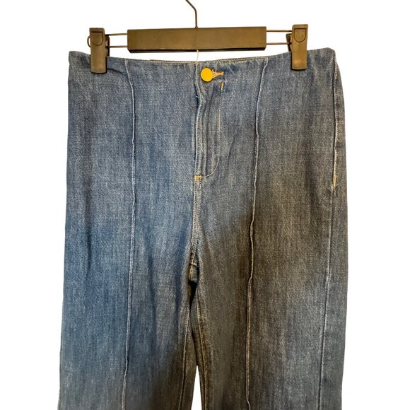 2/$30 Zara Womens Size 0 Flare Blue Denim Jeans - Picture 5 of 15